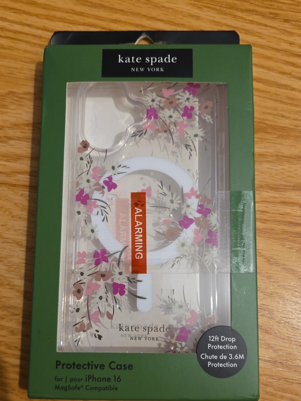 kate spade floral clear iPhone 16 MagSafe Case in Pink and White